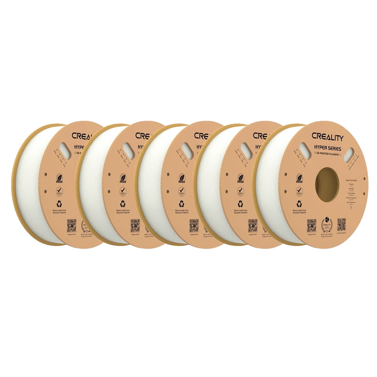 15 Pack Creality Hyper PLA 1.75 mm Filament Fast 30-600mm/s Smooth Extrusion for Most 3D Printer 15kg/33lbs,15 Colors