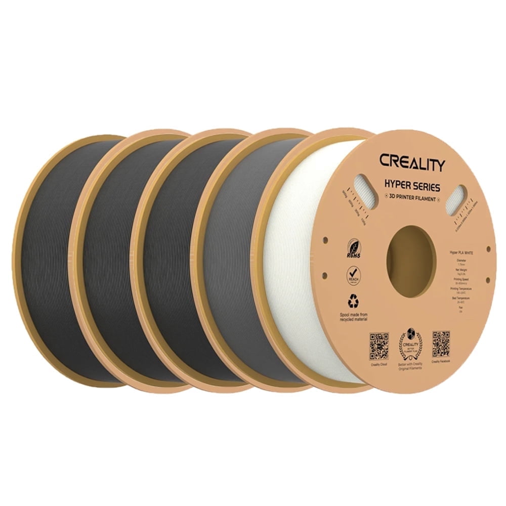 15 Pack Creality Hyper PLA 1.75 mm Filament Fast 30-600mm/s Smooth Extrusion for Most 3D Printer 15kg/33lbs,15 Colors