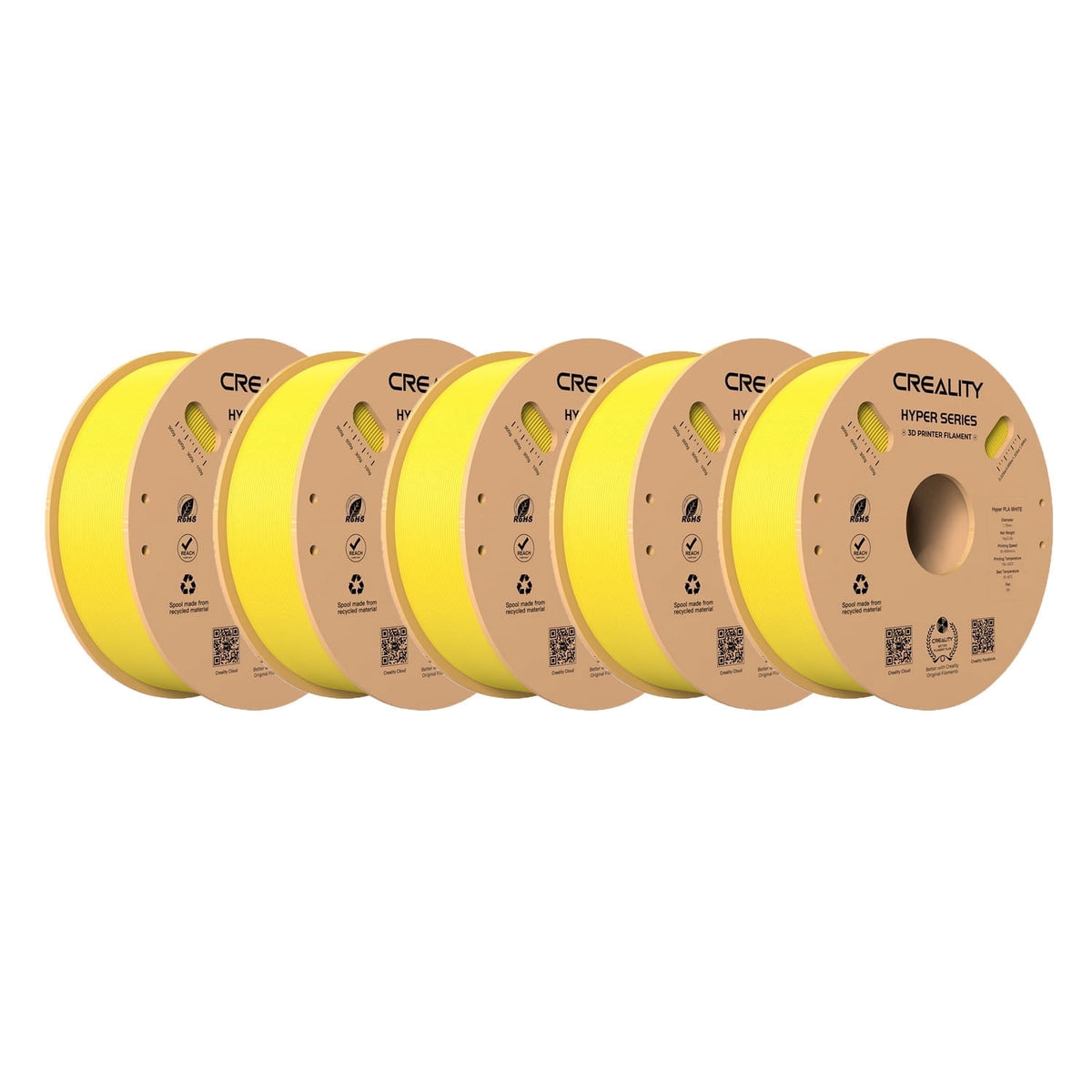 15 Pack Creality Hyper PLA 1.75 mm Filament Fast 30-600mm/s Smooth Extrusion for Most 3D Printer 15kg/33lbs,15 Colors