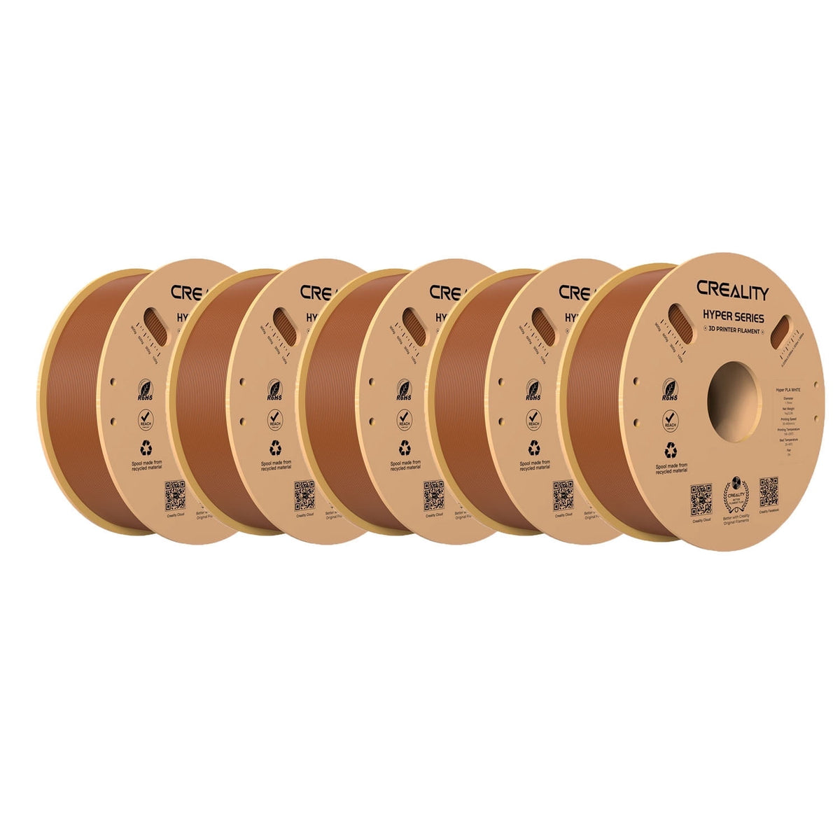 15 Pack Creality Hyper PLA 1.75 mm Filament Fast 30-600mm/s Smooth Extrusion for Most 3D Printer 15kg/33lbs,15 Colors