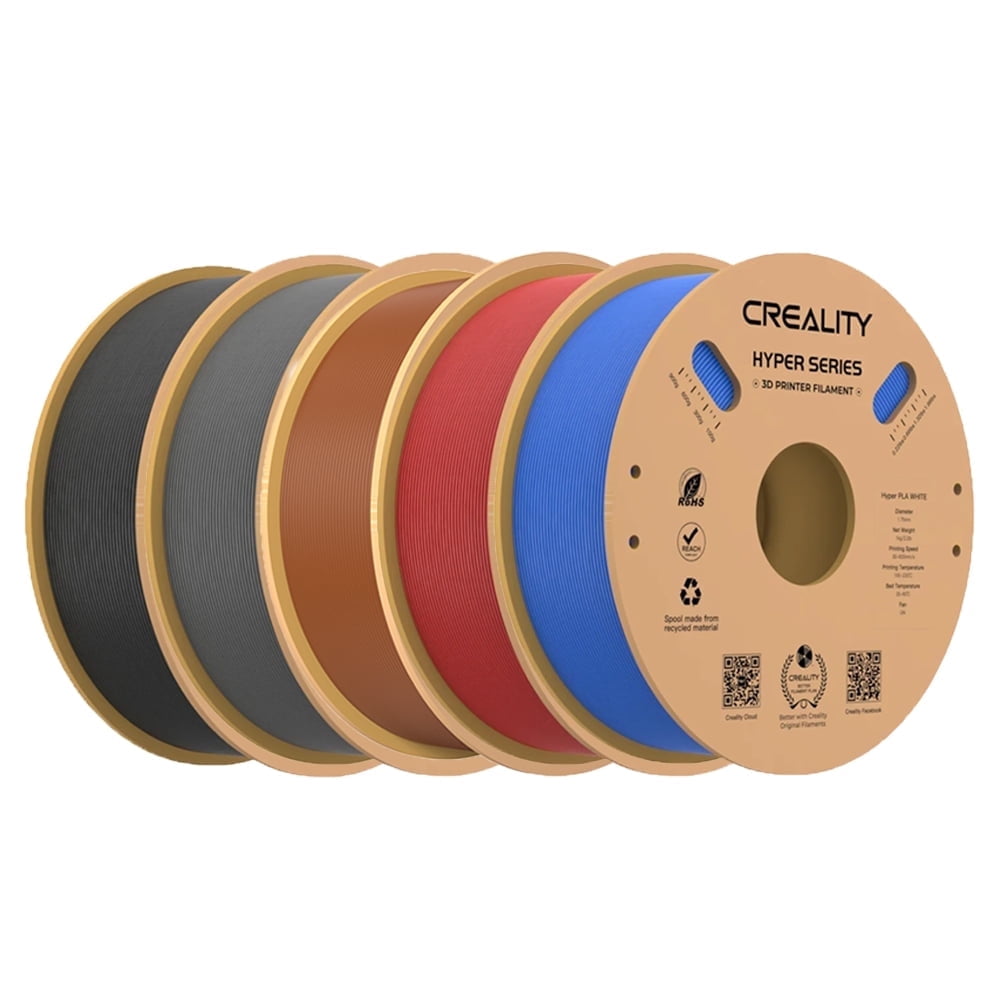 15 Pack Creality Hyper PLA 1.75 mm Filament Fast 30-600mm/s Smooth Extrusion for Most 3D Printer 15kg/33lbs,15 Colors