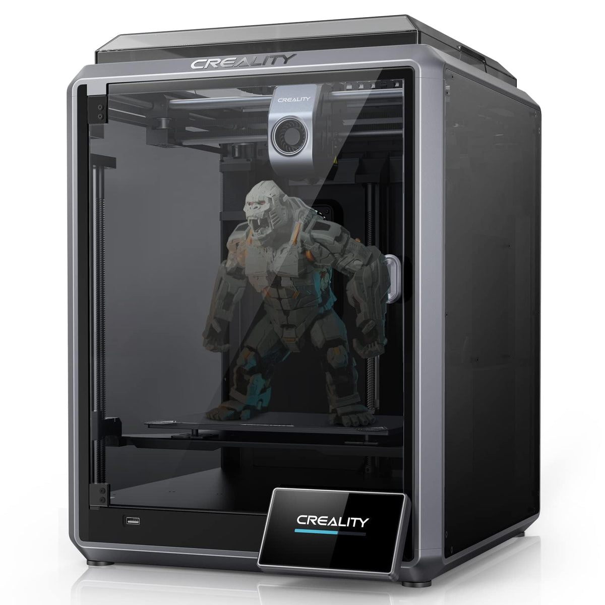 Creality K1 3D Printer with 600mm/s Printing Speed 2000mm/s² Acceleration, 300℃ High-Temp 32mm³/s Flow Hotend Auto Level Dual-Gear Direct Extruder Printing Size 8.66x8.66x9.84 inch