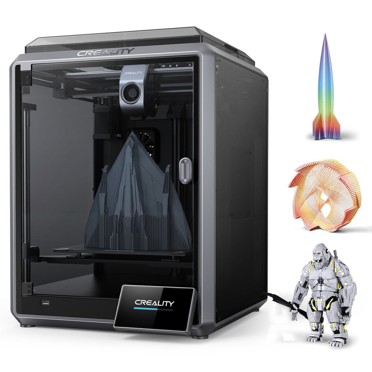 Creality K2 Combo 3D Printer, Multicolor Printing with CFS, 600mm/s Printing Speed, 95% Pre-Assemble