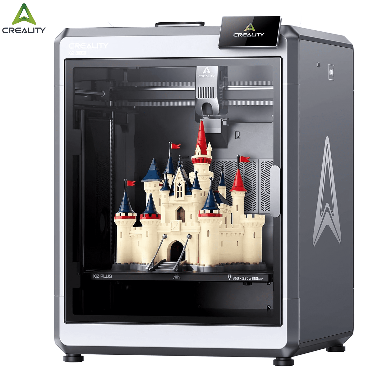 Creality K1 Max 3D Printer with 600mm/s High-Speed Fused Deposition Modeling 3D Printing Smart AI Function 300°C High-Temperature Nozzle Direct Extruder Auto Leveling Printing Size 11.81x11.81x11.81
