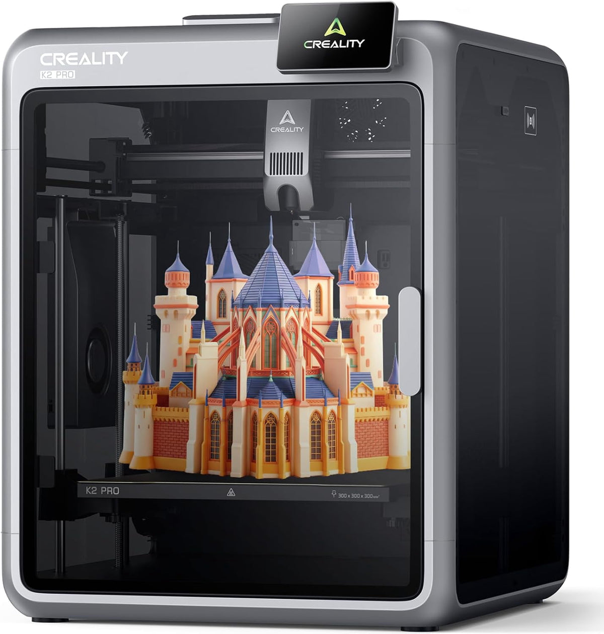 Creality K1 Max 3D Printer with 600mm/s High-Speed Fused Deposition Modeling 3D Printing Smart AI Function 300°C High-Temperature Nozzle Direct Extruder Auto Leveling Printing Size 11.81x11.81x11.81