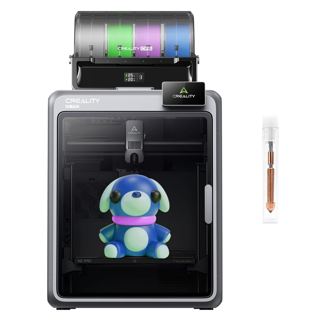 Creality K2 Pro Combo 3D Printer with CFS, 600mm/s High-Speed, 300×300×300mm Build Volume, Multi-Color Printing, Dual AI Cameras, Auto Leveling
