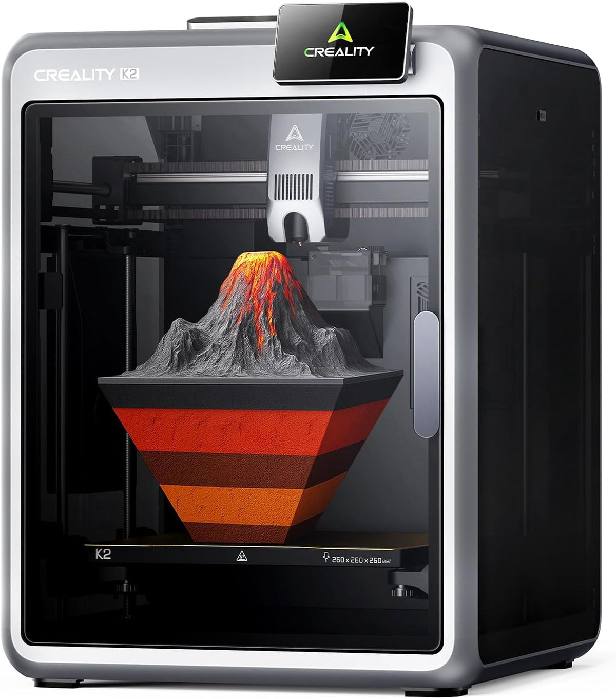 Creality K1 Max 3D Printer with 600mm/s High-Speed Fused Deposition Modeling 3D Printing Smart AI Function 300°C High-Temperature Nozzle Direct Extruder Auto Leveling Printing Size 11.81x11.81x11.81