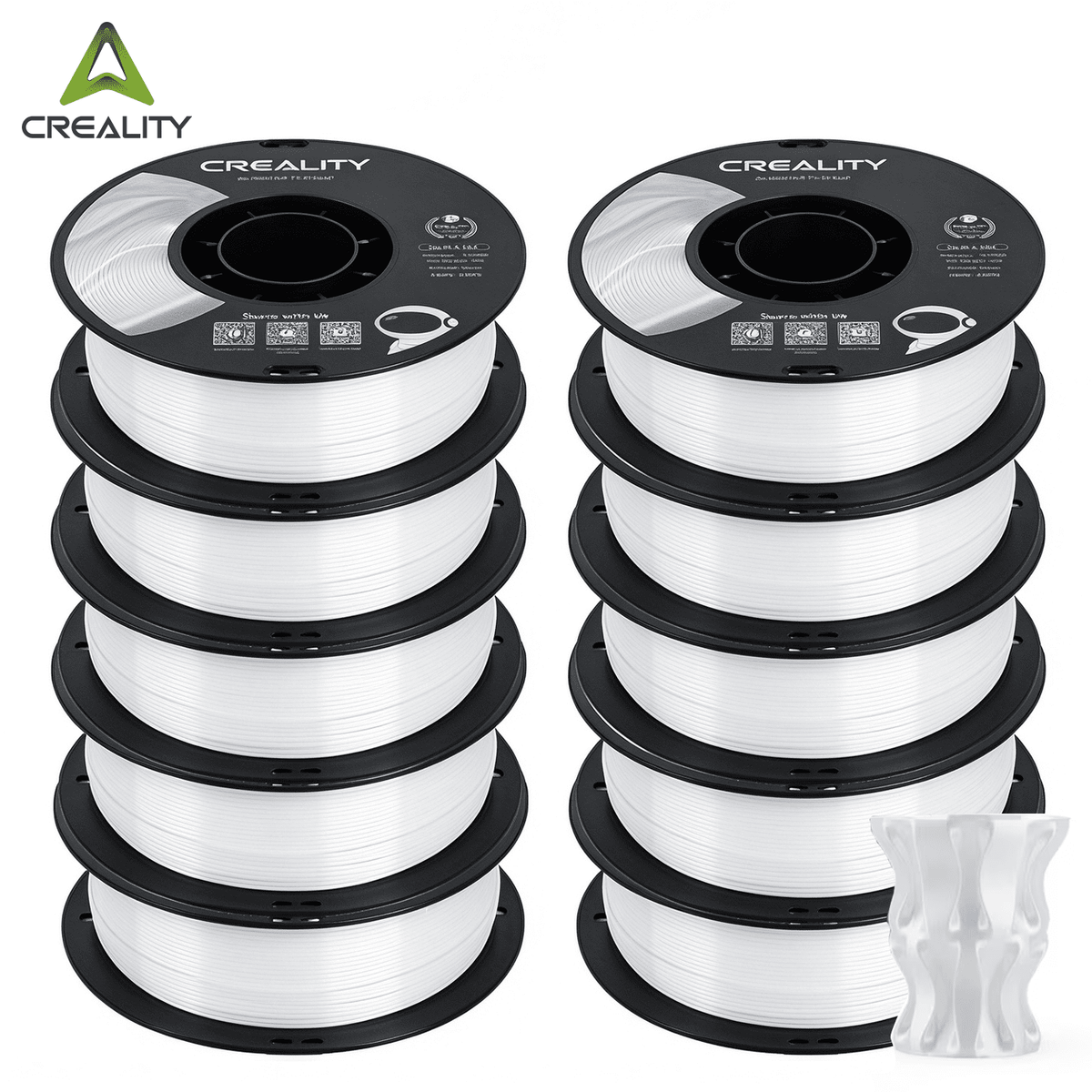 Creality Official 3D Printer Filament 2 Packs 1.75mm Silk PLA Filament Dimensional Accuracy +/- 0.03 mm 2.2lbs for 3D Printers