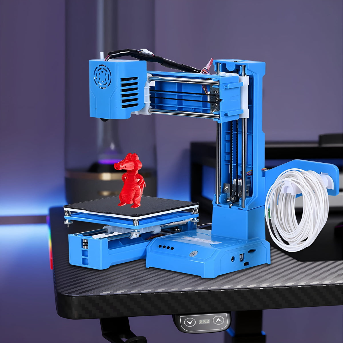 DESIGNICE Mini 3D Printer Fully Assembled, Auto Leveling FDM Printer for Beginners, 100x100x100mm Quiet PLA Printer with USB/SD Card