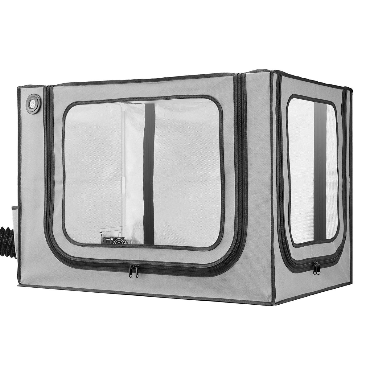 DIANJIE Ventilated 3D Printer Enclosure Dustproof Waterproof Cloth Protective Tent With LED Light Constant Temperature Flame Retardant Cover Compatible With Grey
