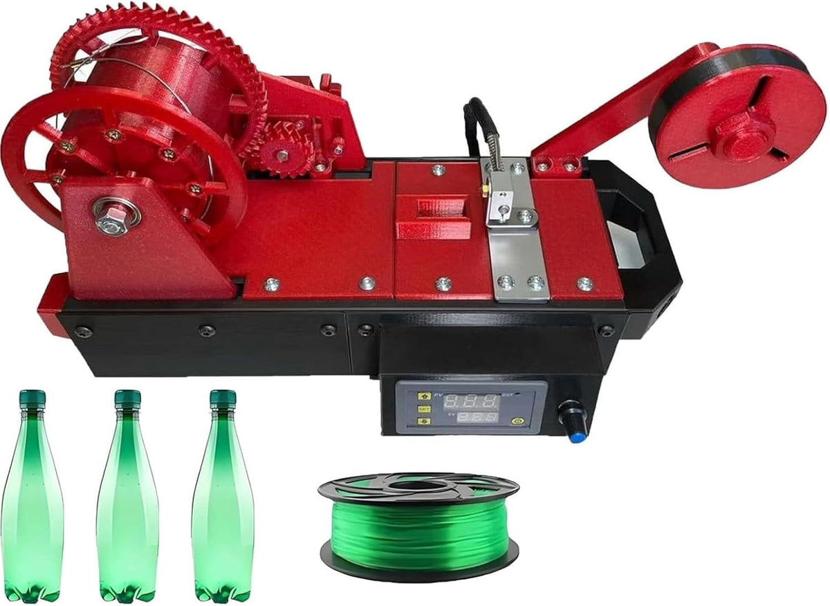 Desktop Filament Maker Machine, Upgraded 3D Printer Extruders, Recycled PET Bottle Recycler W/Digital Display Temperature, Speed Adjustable For Families, DIY Makers