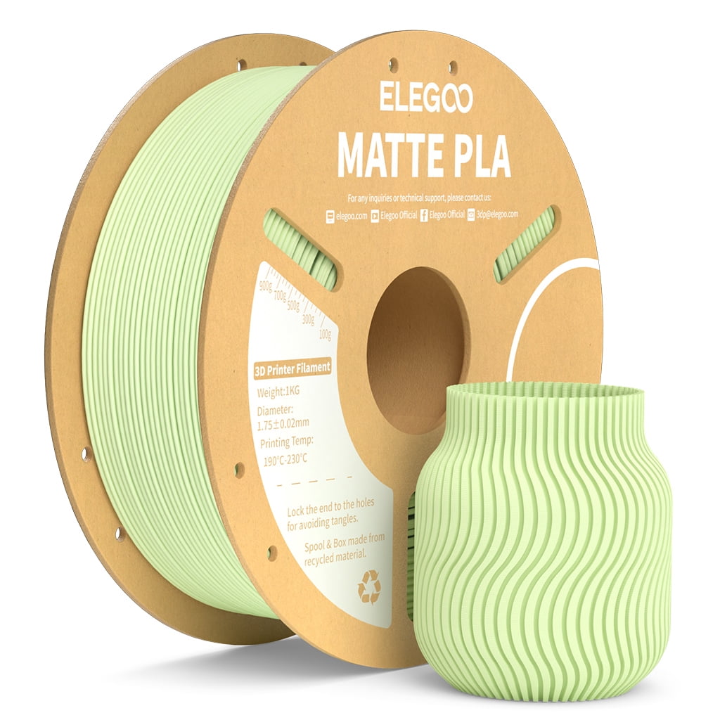 ELEGOO Matte PLA 3D Printer Filament Mint Green 1KG 1.75mm