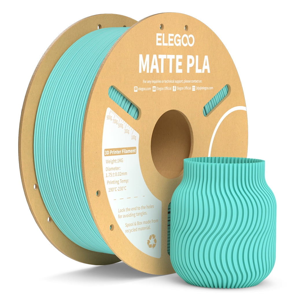 ELEGOO Matte PLA 3D Printer Filament Mint Green 1KG 1.75mm