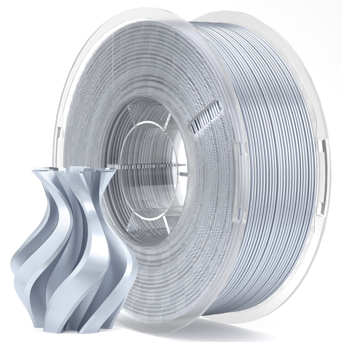 ELEGOO Silk PLA 3D Printer Filament 1.75mm Silk Silver 1KG