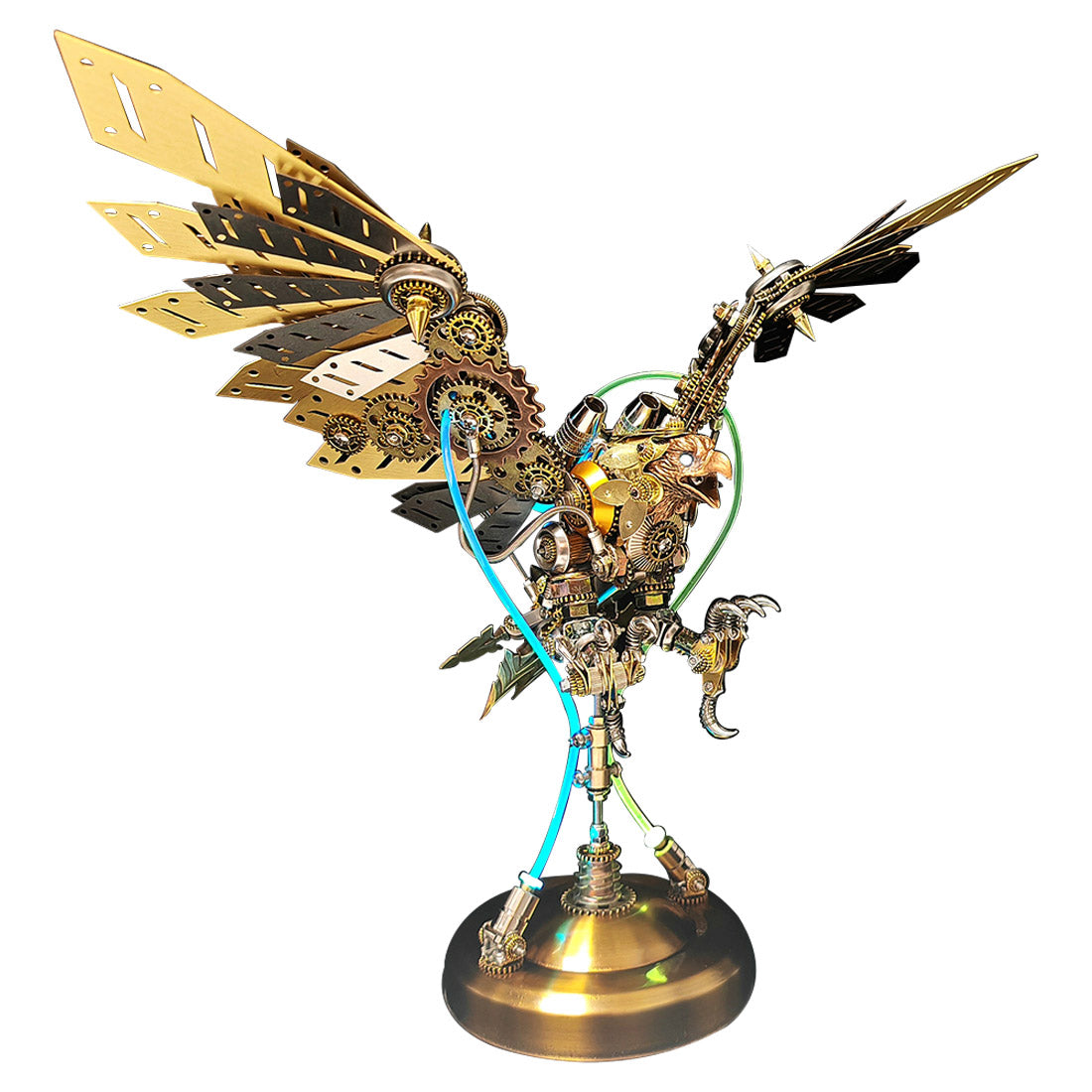Hummingbird 3D Metal Puzzle for Adults, Mechanical Dynamic Bird Metal Model Kit with Transmission Mechanism, DIY Assembly Bionic Bird 3D Puzzle Jigsaw Animal, Semi-Finished