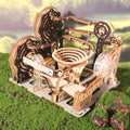 Electric 3D Wooden Puzzles Marble Run Model Kits Brain Teaser Puzzle DIY handmade gift(Without battery)