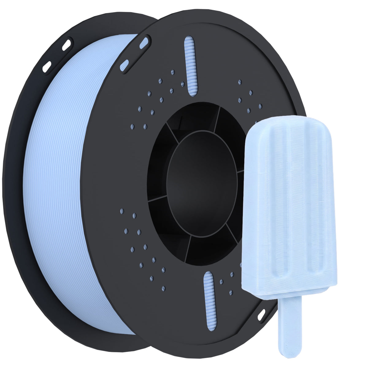 Epelay PLA Plus 3D Printer Filament, 1.75mm, 1kg Spool, Black, Compatible with Most FDM Printers
