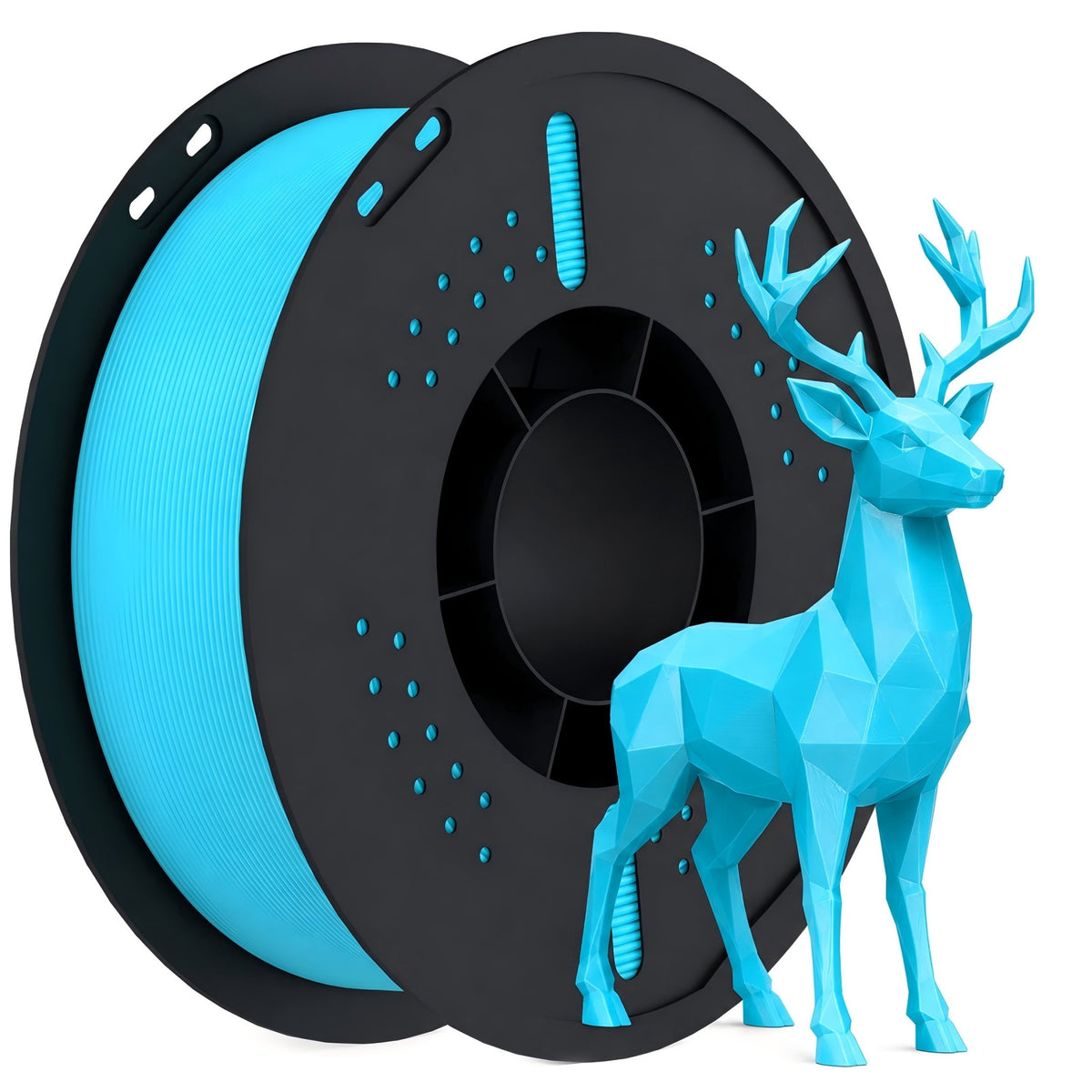 Epelay PLA Plus 3D Printer Filament, 1.75mm, 1kg Spool, Black, Compatible with Most FDM Printers