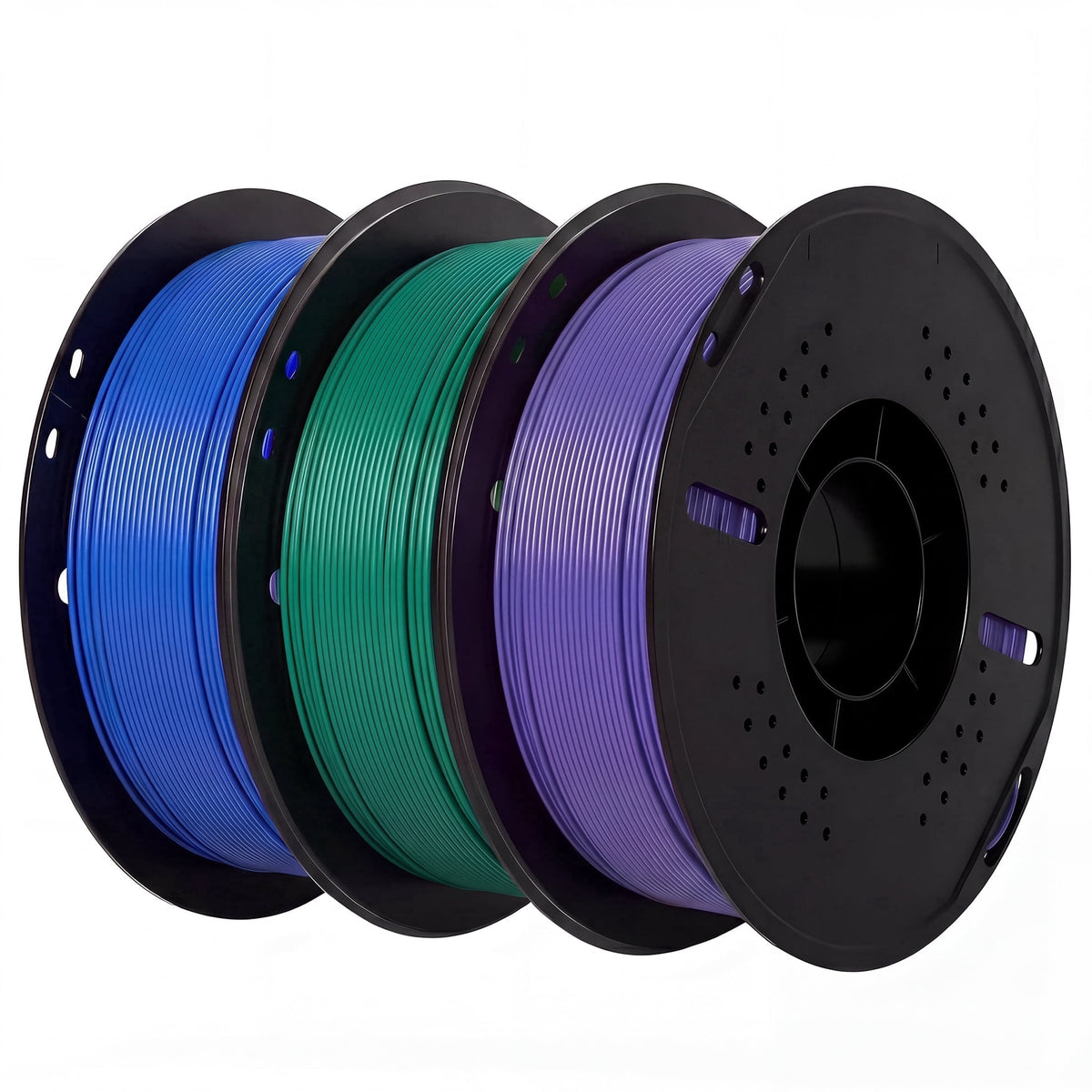 Epelay PLA Plus 3D Printer Filament, 1.75mm, 3 x 1kg Spools, Black, Gray & Red, Compatible with Most FDM Printers