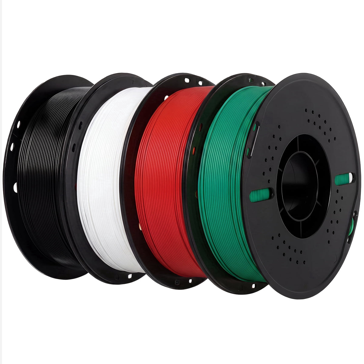 Epelay Matte PLA Plus 3D Printer Filament 1.75mm, 4kg Black, White, Red & Blue for FDM Printers