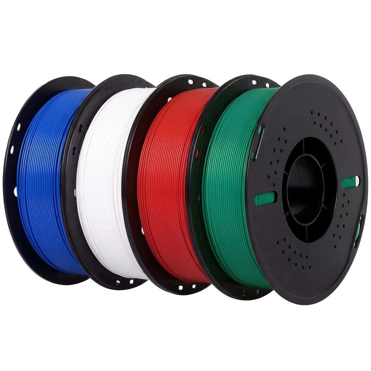 Epelay Matte PLA Plus 3D Printer Filament 1.75mm, 4kg Black, White, Red & Blue for FDM Printers