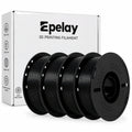 Epelay PLA Plus 3D Printer Filament, 1.75mm, 4 x 1kg Spools, Black, Compatible with Most FDM Printers