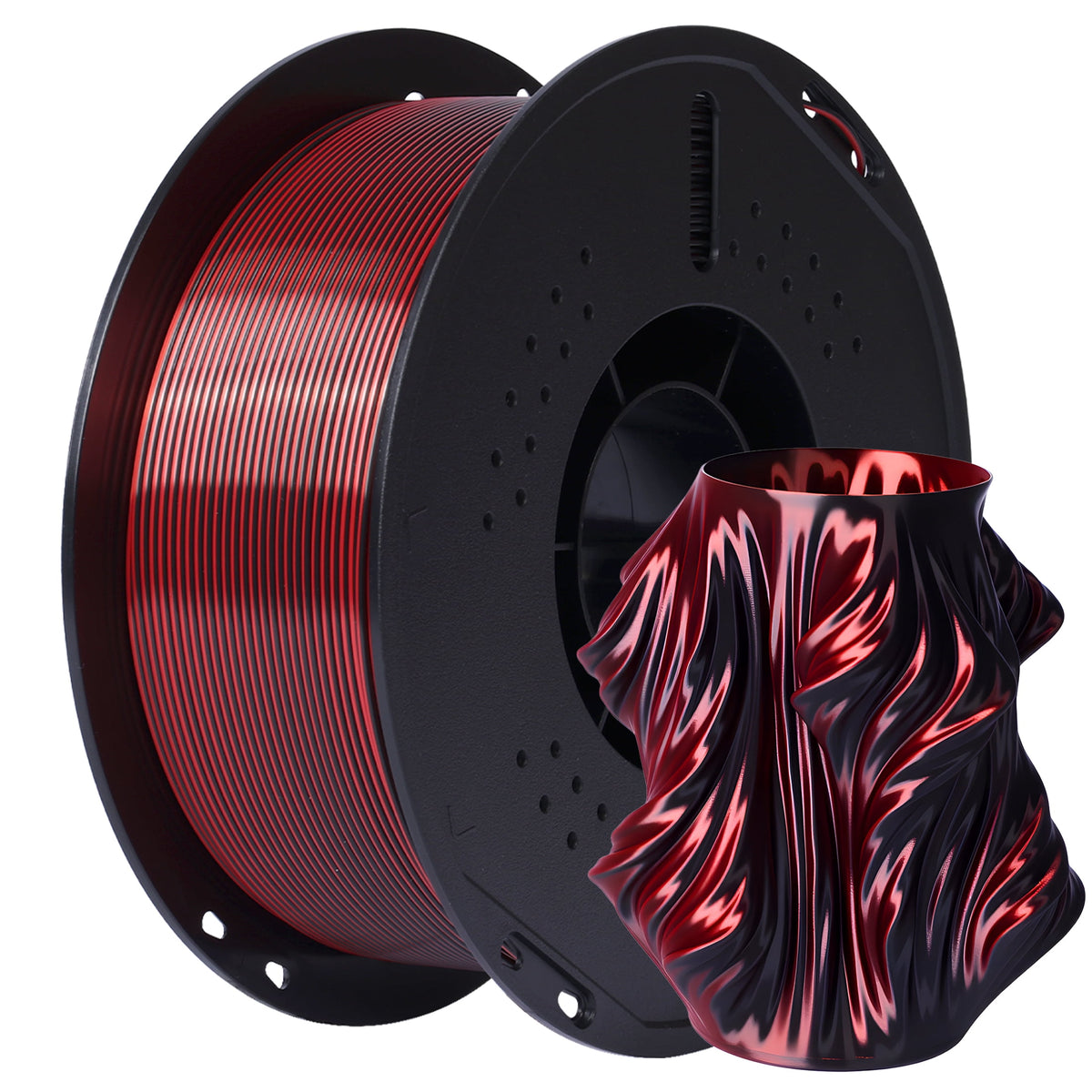Epelay PLA Plus 3D Printer Filament, 1.75mm, 1kg Spool, Black, Compatible with Most FDM Printers