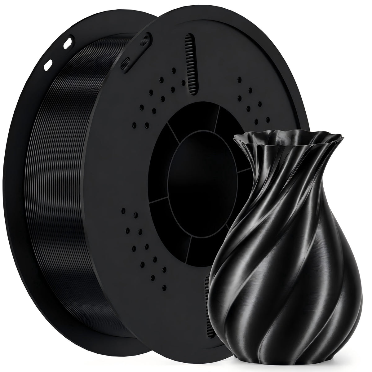 Epelay Silk PLA Plus 3D Printer Filament 1.75mm, Shiny Silver Finish, 1kg Spool, Strong Layer Adhesion, Smooth & Glossy Prints, Fits Most FDM Printers