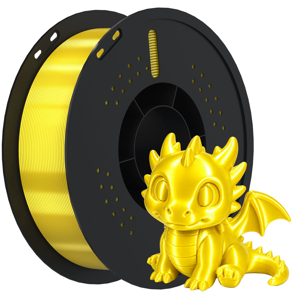 Epelay Silk PLA Plus 3D Printer Filament 1.75mm, Shiny Silver Finish, 1kg Spool, Strong Layer Adhesion, Smooth & Glossy Prints, Fits Most FDM Printers