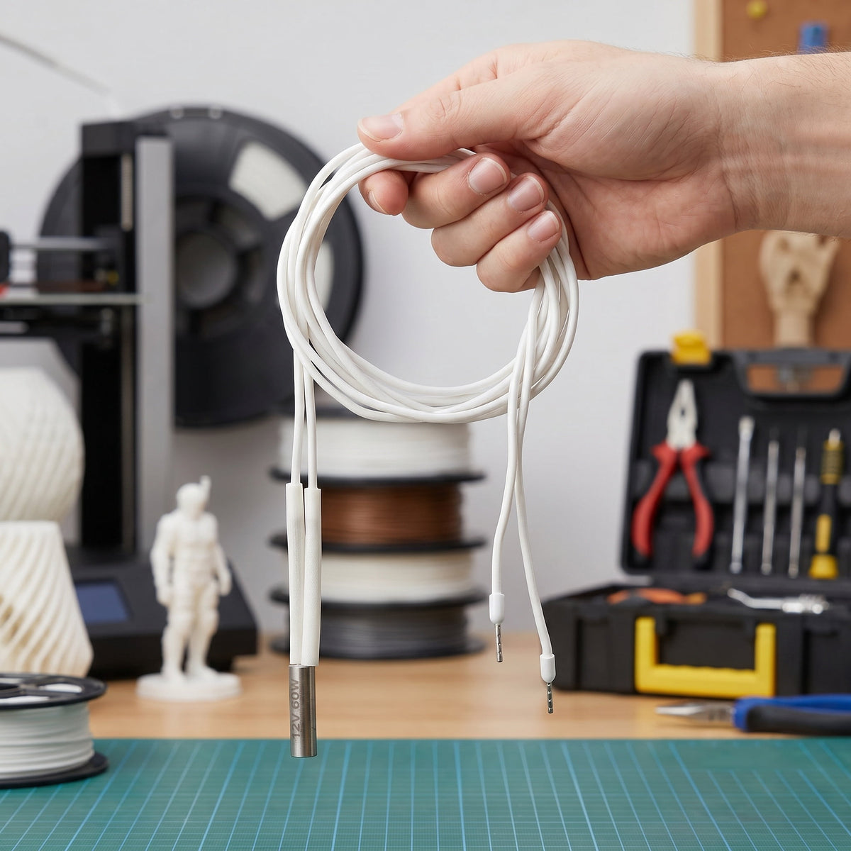 FOMIYES High Temperature 3D Printer Heating Tube White Silicon for Reliable Performance