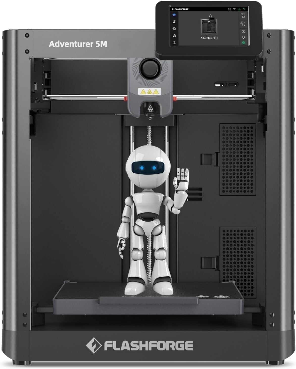Flashforge 3D Printer Adventurer 5M, 3D Printers for Beginners Home DIY, High Speed Print Size 8.7 x 8.7 x 8.7in, Black