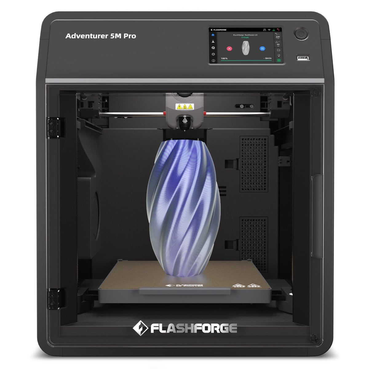Flashforge Adventurer 5M 3D Printer, 600mm/s High Speed Printing & Screen, 1 Count, 8.7 x 8.7 x 8.7''