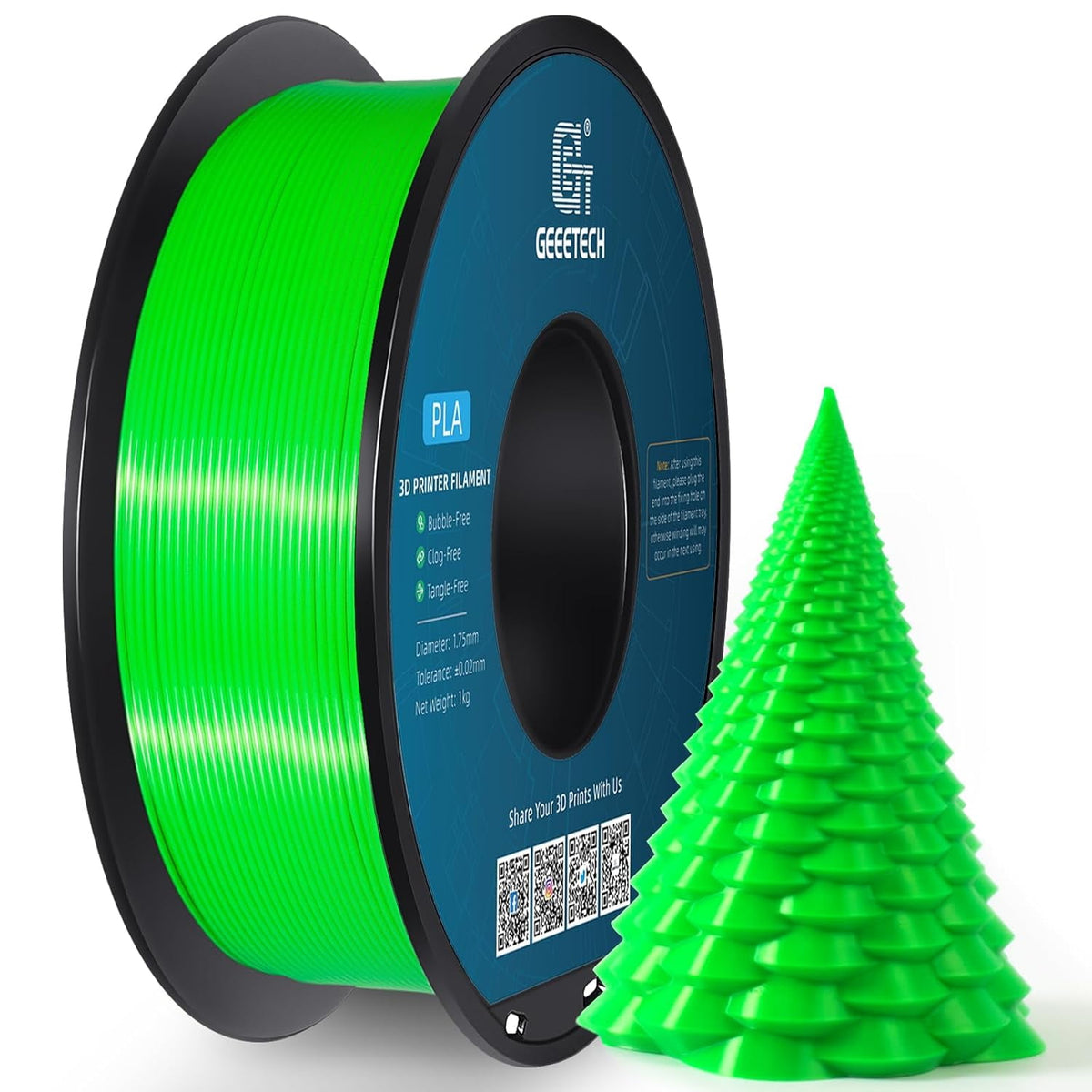 Geeetech 3D Printer PLA Filament Shiny Silk Gold Toughness Enhanced Filament with 1.75mm Dimensional Accuracy +/-0.03mm, 1080 Feet Per Roll, Vacuum Packaging, for Most 3D FDM Printer