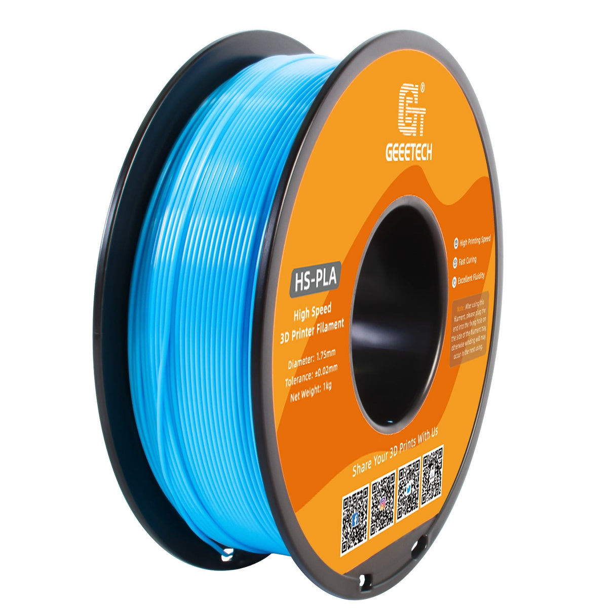 Geeetech 1.75mm PLA 3D Printer Filament, 1kg Spool (2.2lbs), Dimensional Accuracy +/- 0.03mm,yellow