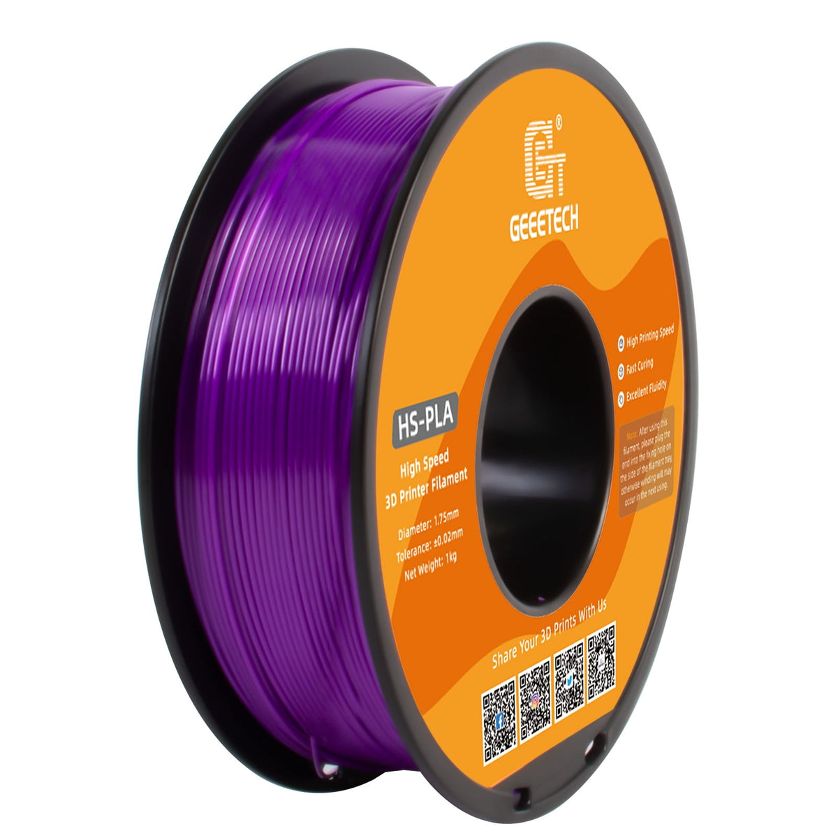 Geeetech 1.75mm PLA 3D Printer Filament, 1kg Spool (2.2lbs), Dimensional Accuracy +/- 0.03mm,yellow
