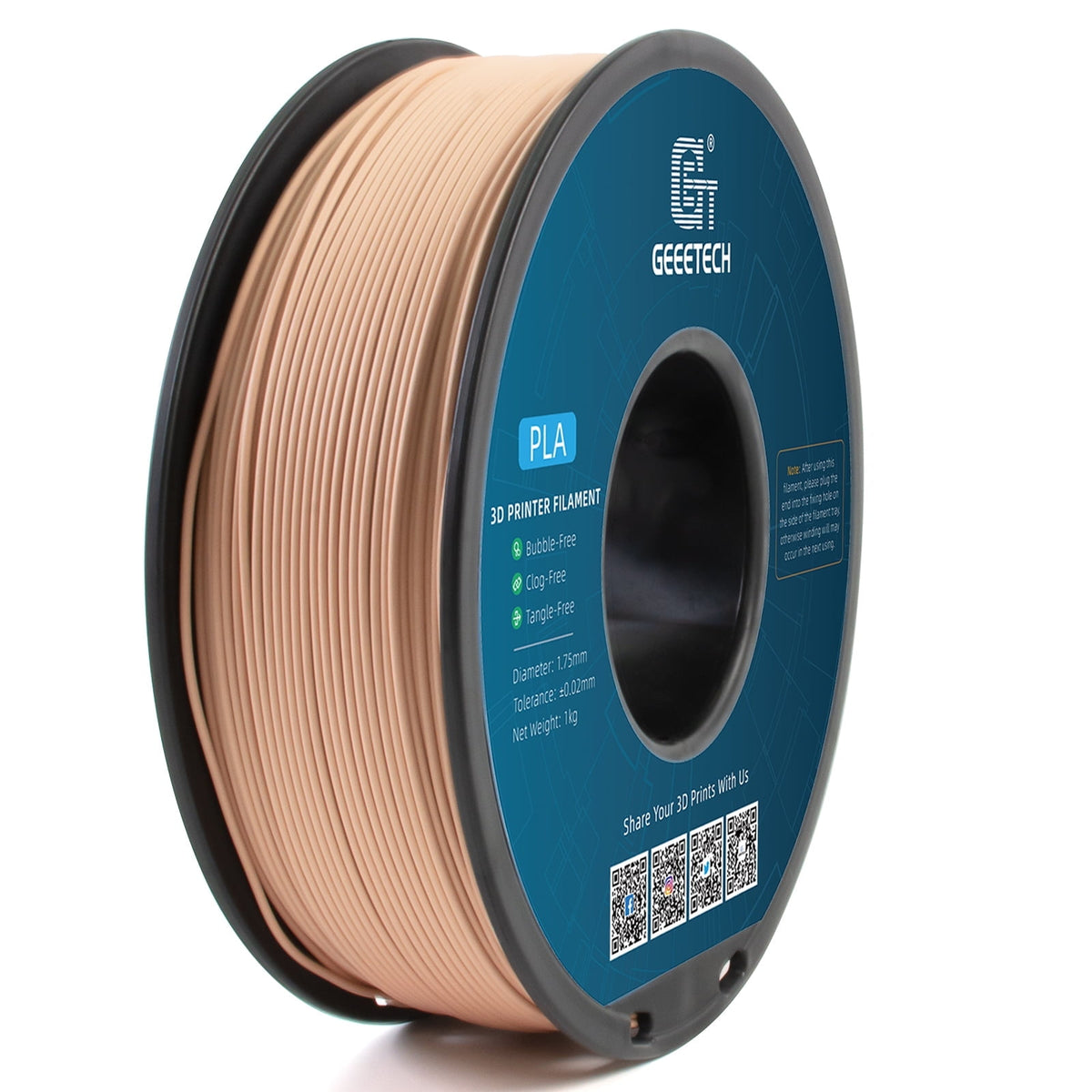 Geeetech Terracotta Matte PLA Filament Matte 1KG, 1.75mm 3D Printer Filament Dimensional Accuracy +/- 0.01mm, 1kg Carboard Spool (2.2lbs) for Most FDM 3D Printers