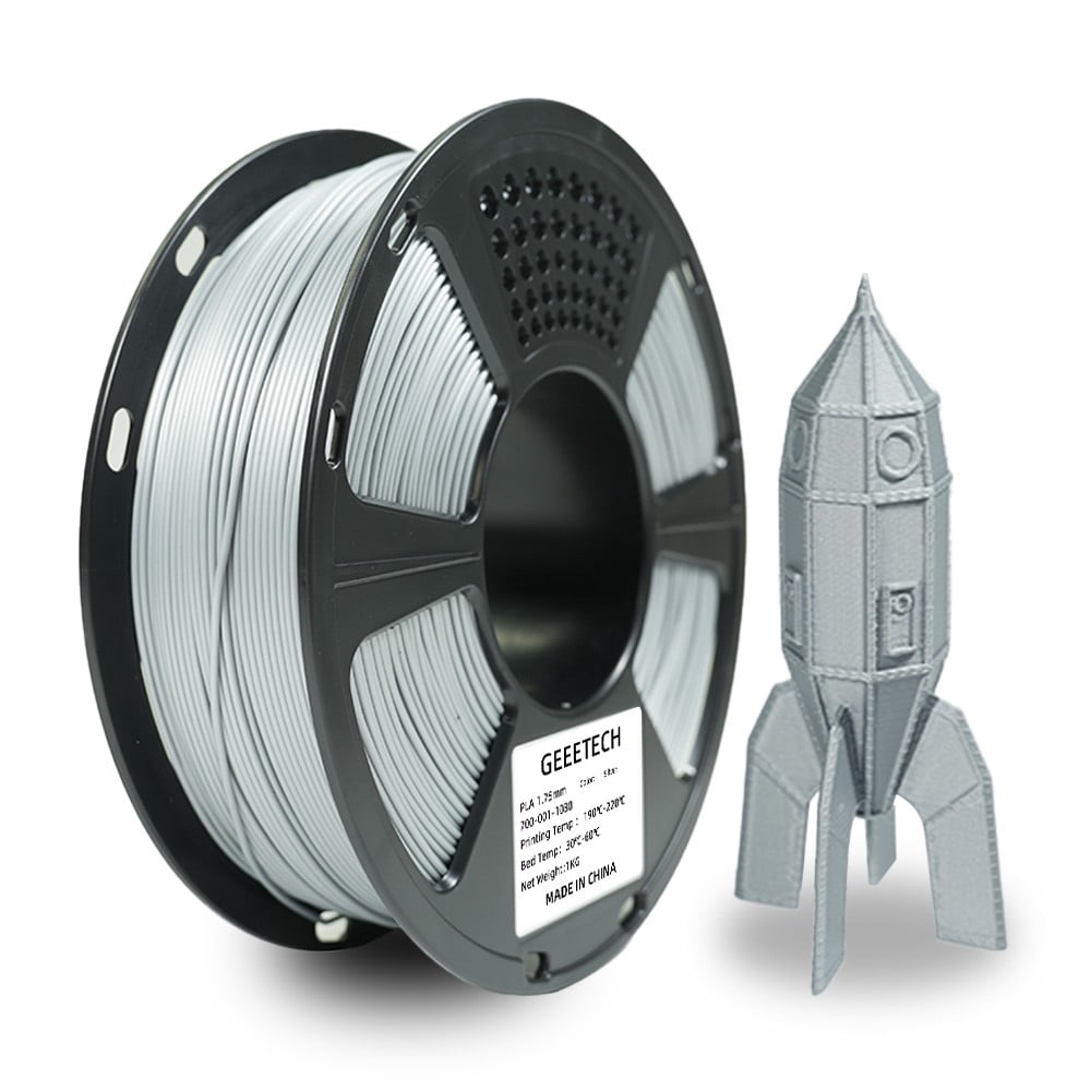 Geeetech 3D Printer PLA Filament Shiny Silk Gold Toughness Enhanced Filament with 1.75mm Dimensional Accuracy +/-0.03mm, 1080 Feet Per Roll, Vacuum Packaging, for Most 3D FDM Printer