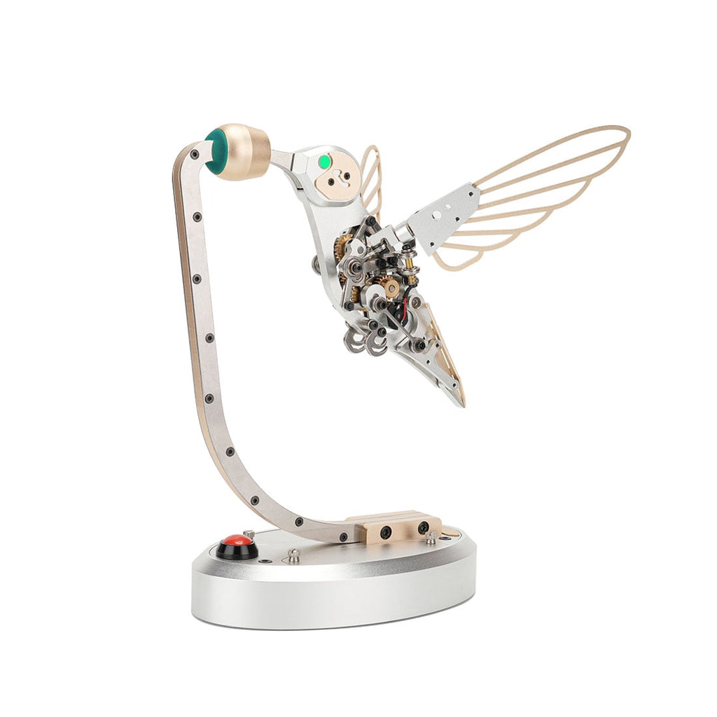 Hummingbird 3D Metal Puzzle for Adults, Mechanical Dynamic Bird Metal Model Kit with Transmission Mechanism, DIY Assembly Bionic Bird 3D Puzzle Jigsaw Animal, Semi-Finished