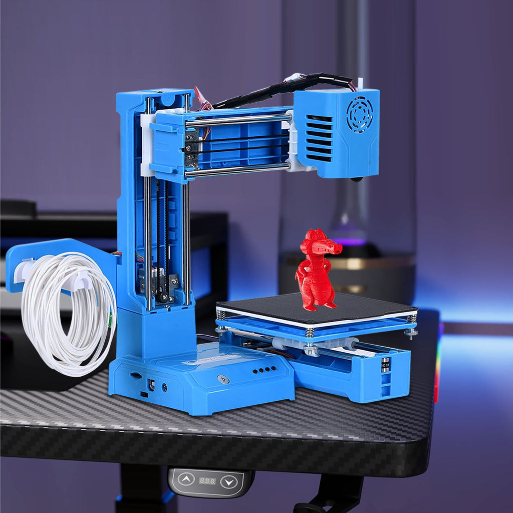 Hxlamzoo K9 Mini 3D Printer Fully Assembled with Automatic Leveling and Heating High-Precision Spring Steel Structure for Beginners 3D Printing Home Use