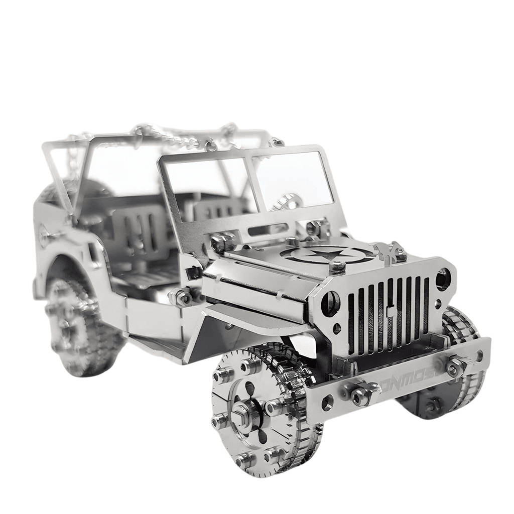 Iron Blood Combat Vehicle 3D Metal Puzzle Model Kit, 100+PCS Steampunk Mechanical Assembly Kit, Stainless Steel DIY Puzzle Model, Desktop Display Collectible & Engineering Hobby Kit for Adults