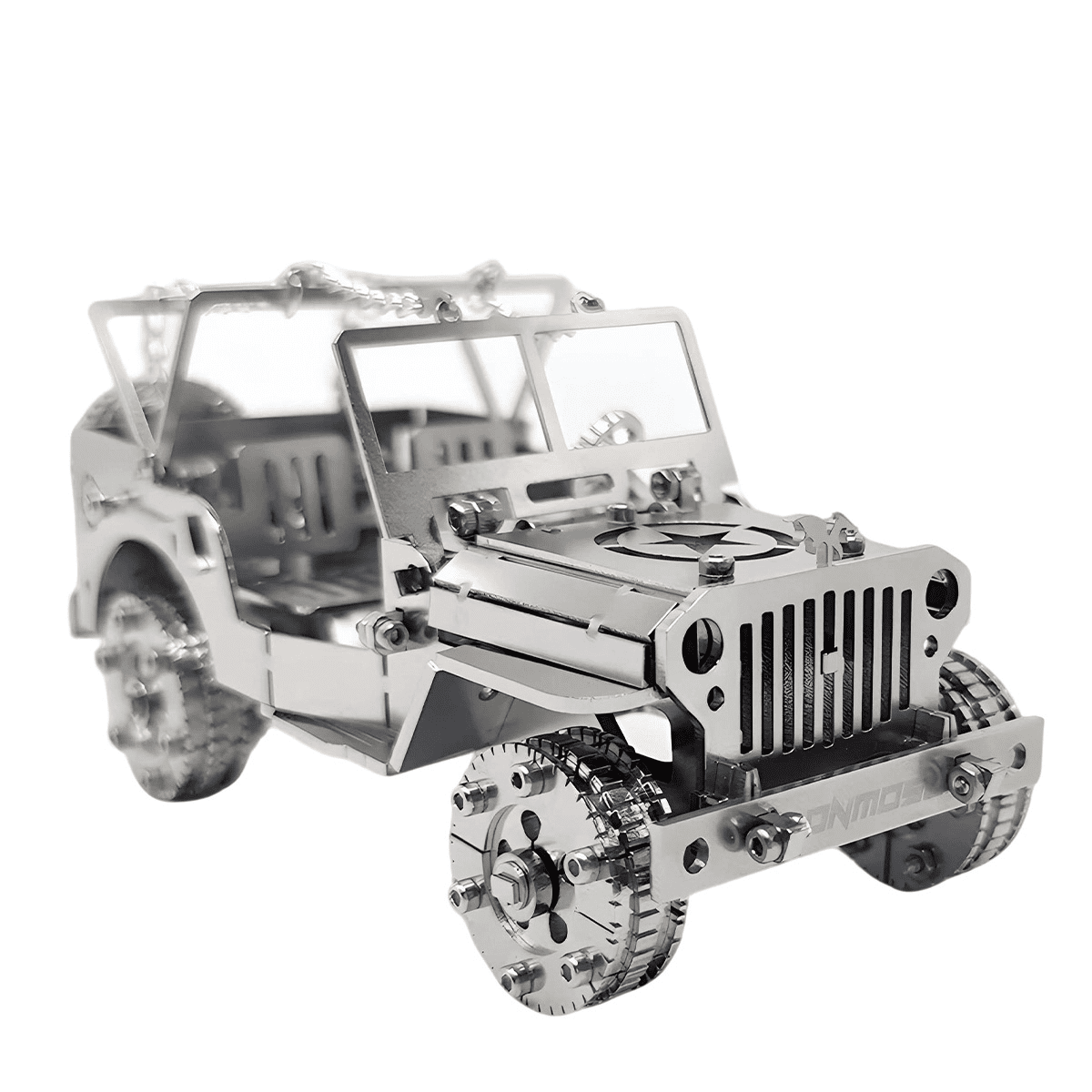 Iron Blood Combat Vehicle 3D Metal Puzzle Model Kit, 100+PCS Steampunk Mechanical Assembly Kit, Stainless Steel DIY Puzzle Model, Desktop Display Collectible & Engineering Hobby Kit for Adults