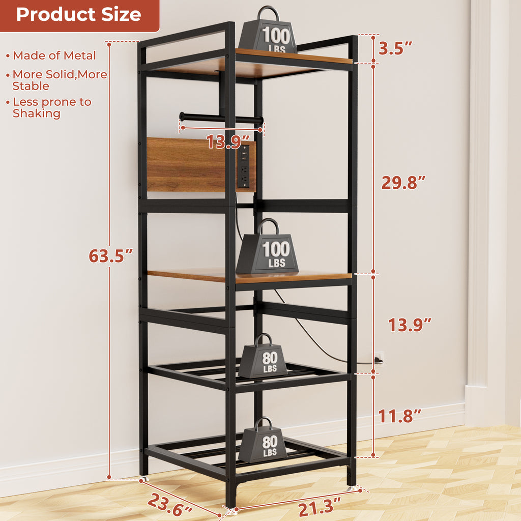 JUYG 3D Printer Stand with Filament Storage, Heavy Duty, Metal Frame