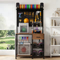 Jivora 37.80" 3D Printer Stand with Filament Storage, Workstation Table with Drawer and Pegboard