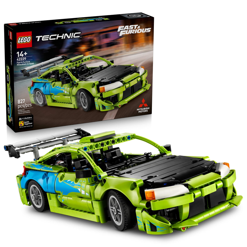 LEGO Technic Fast and Furious Mitsubishi Eclipse Car - Building Set for Teens, Ages 14+ - Collectible Model Car Kit for Fans - Detailed Features - Gift for Birthdays - 42229
