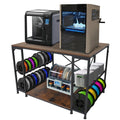Large 3D Printer Stand, 3D Printer Filament Storage Rack for Home Office, 2-Tier Under Desk 3D Printer Table Desk with Filament Storage