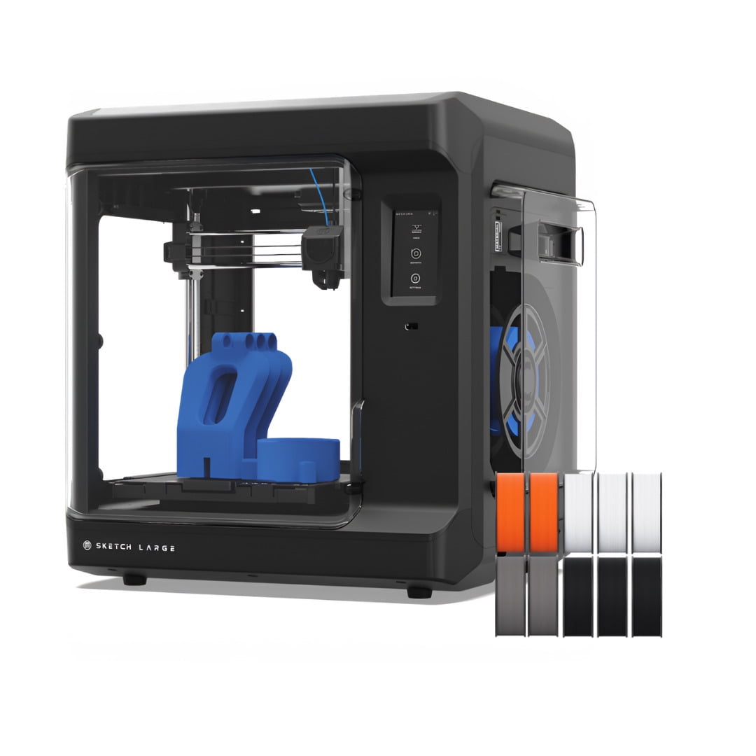 MakerBot Sketch 3D Printer with Fused Deposition Modelling Print Technology (Black, Large) Bundle with PLA Filament (10-Pack) (2 Items)