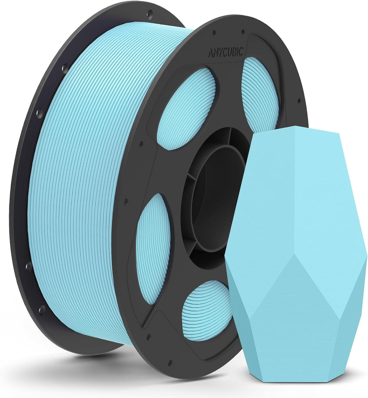 Matte PLA Filament 1.75mm, 3D Printing PLA Filament 1.75mm Dimensional Accuracy +/- 0.02mm, 1KG Reusable Spool (2.2 lbs), Matte Ice Blue