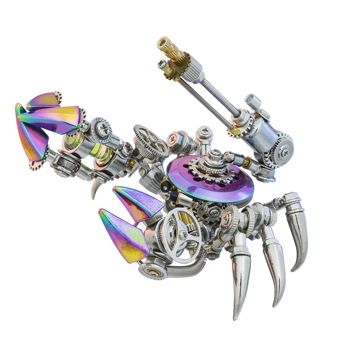 3D Metal Puzzle Mecha Model Kit with Lights, 1020+ PCS Steampunk Mechanical DIY Handmade Collectible Christmas Gift for Adults & Teens 15+