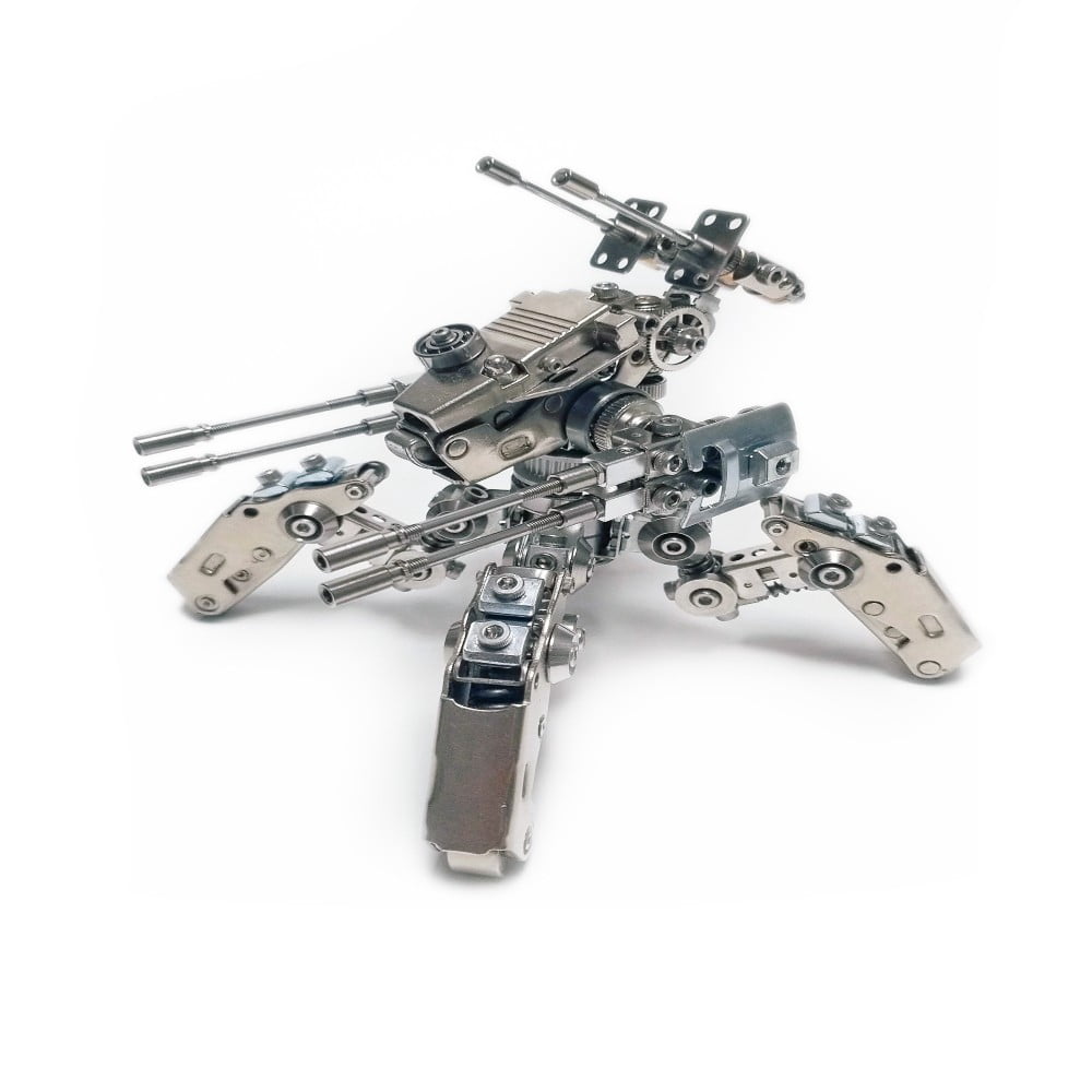 3D Metal Puzzle Mecha Model Kit with Lights, 1020+ PCS Steampunk Mechanical DIY Handmade Collectible Christmas Gift for Adults & Teens 15+