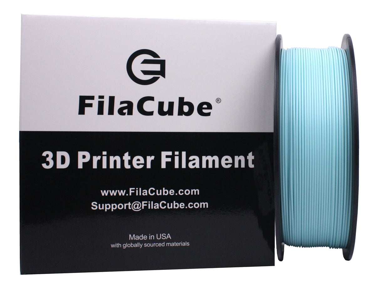 Mint Blue (combination of green, blue and a hint of white, light blue) 1.75mm 1kg FilaCube PLA 2 (PLA 2nd Generation) 3D FDM/FFF Printer Filaments [Made in USA]